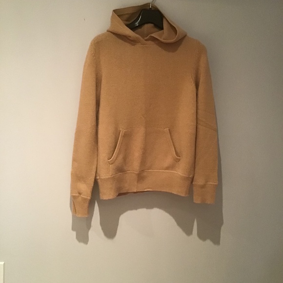 Hooded cashmere tan sweater - Picture 1 of 1